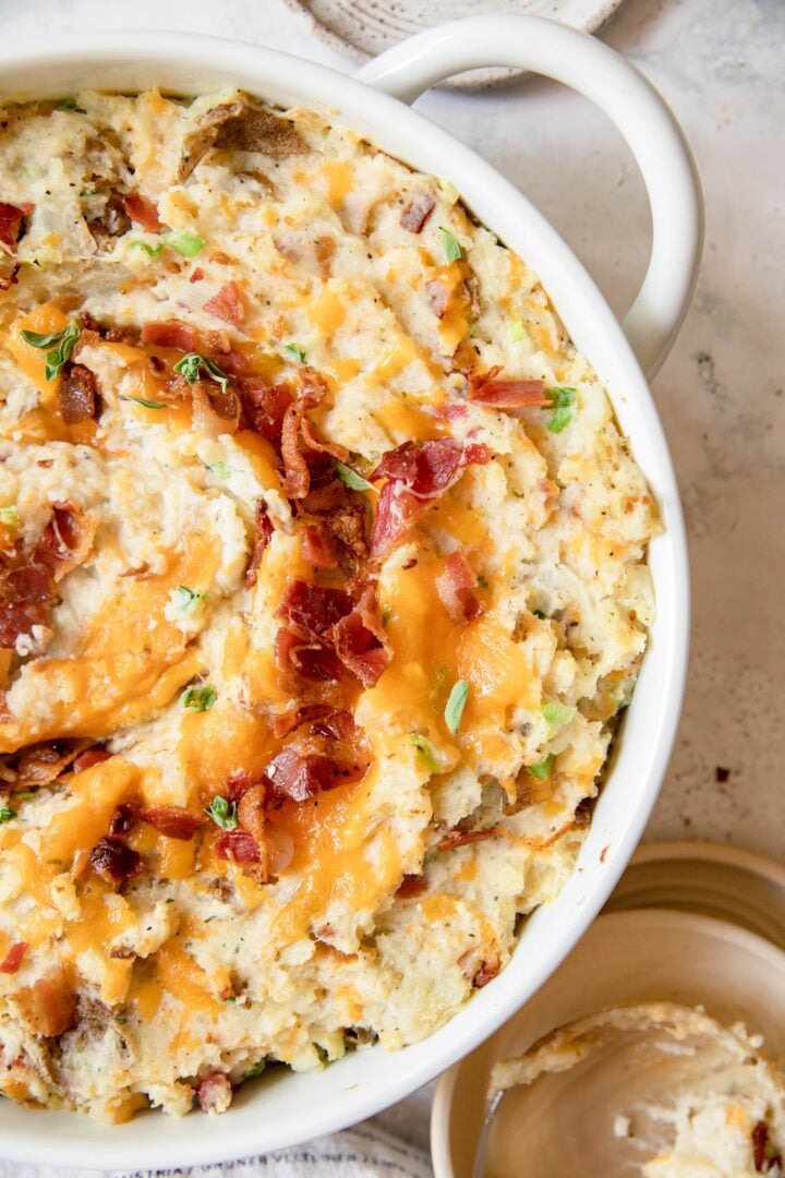 EASY Twice Baked Mashed Potatoes with Boursin Cheese