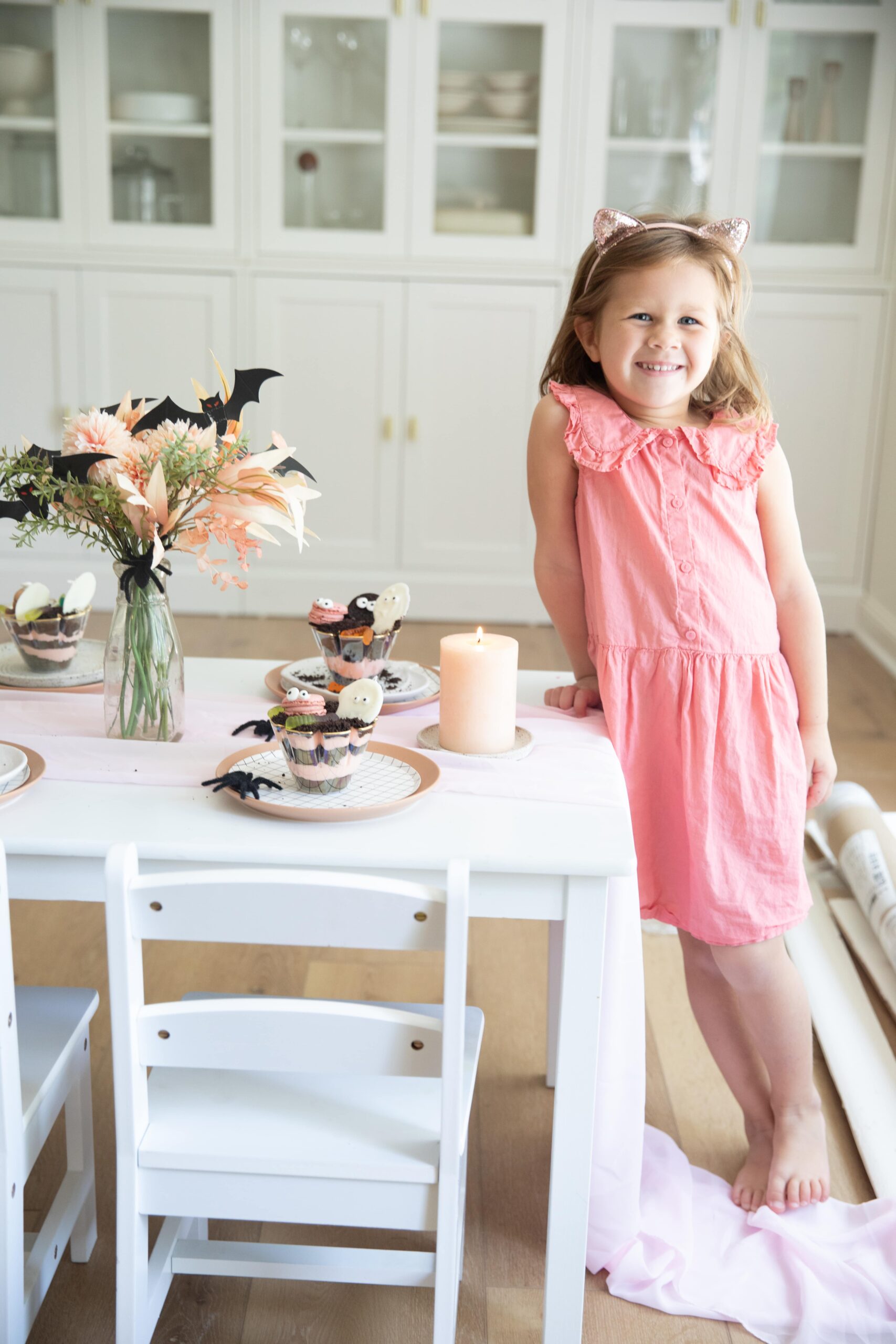 Monroe with a halloween tablescape