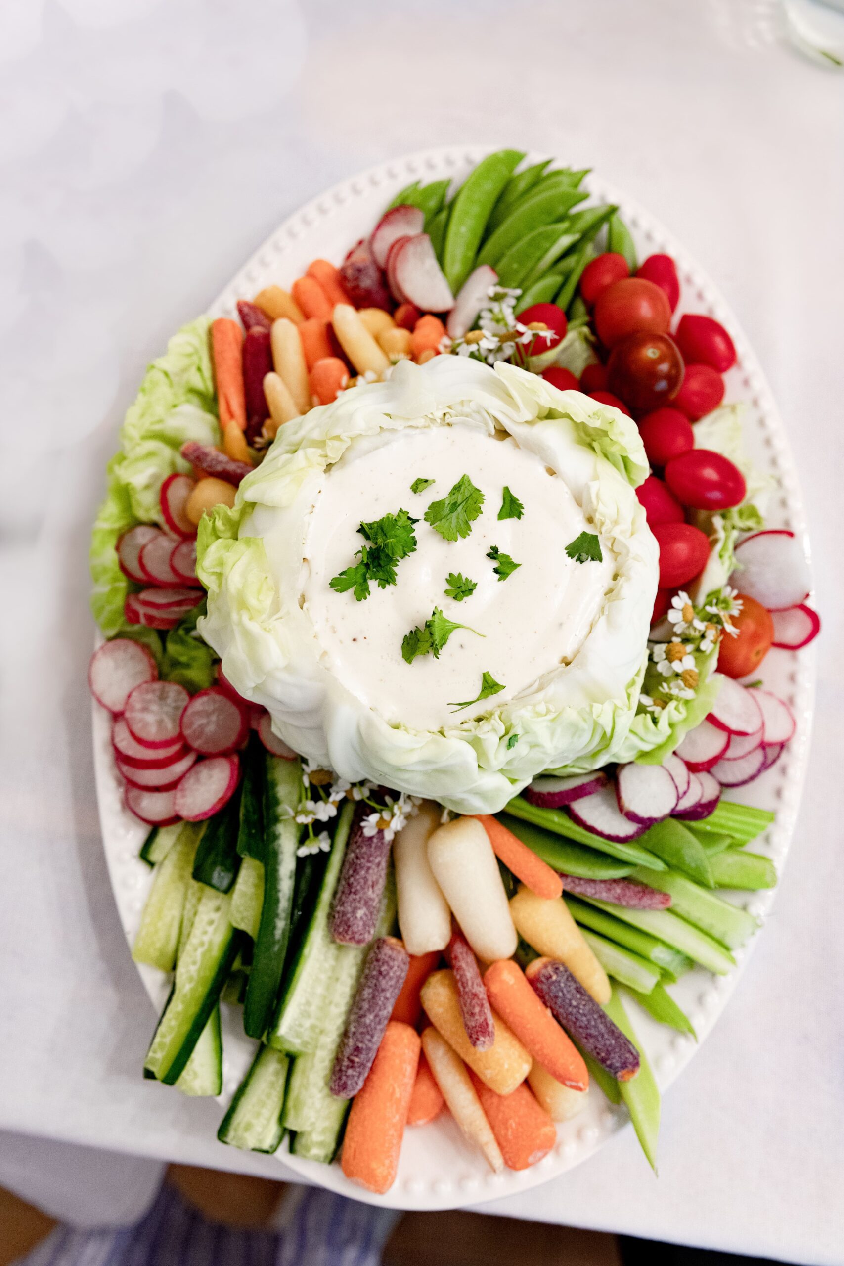 veggie tray with ranch