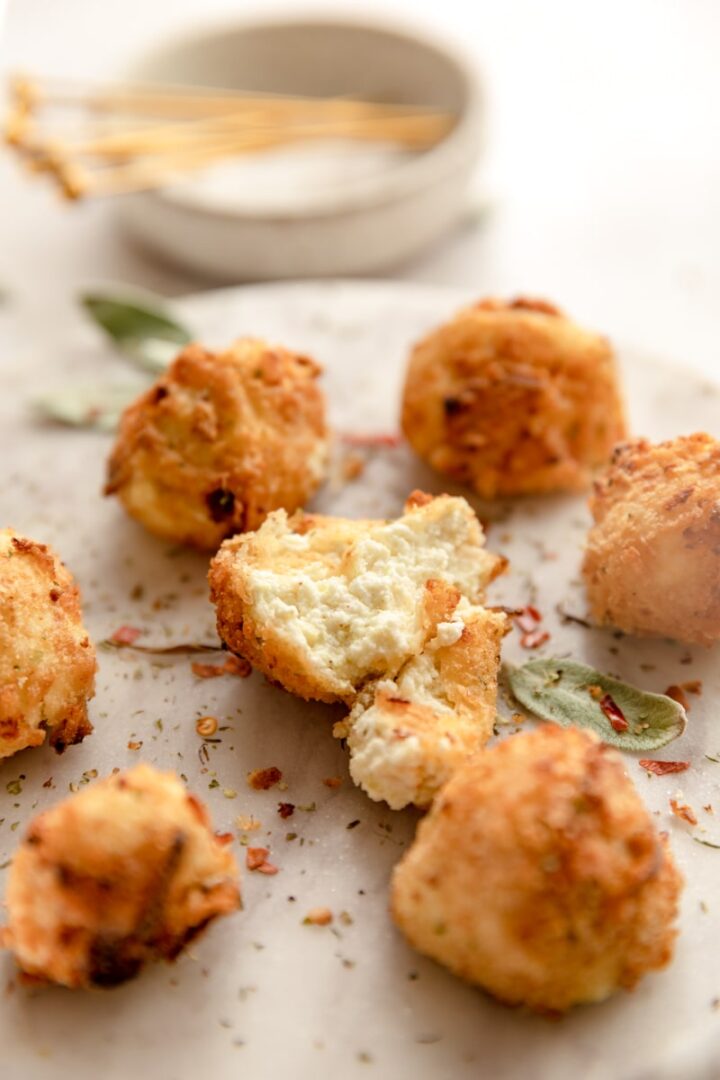 Crispy Fried Goat Cheese Easy Appetizer!
