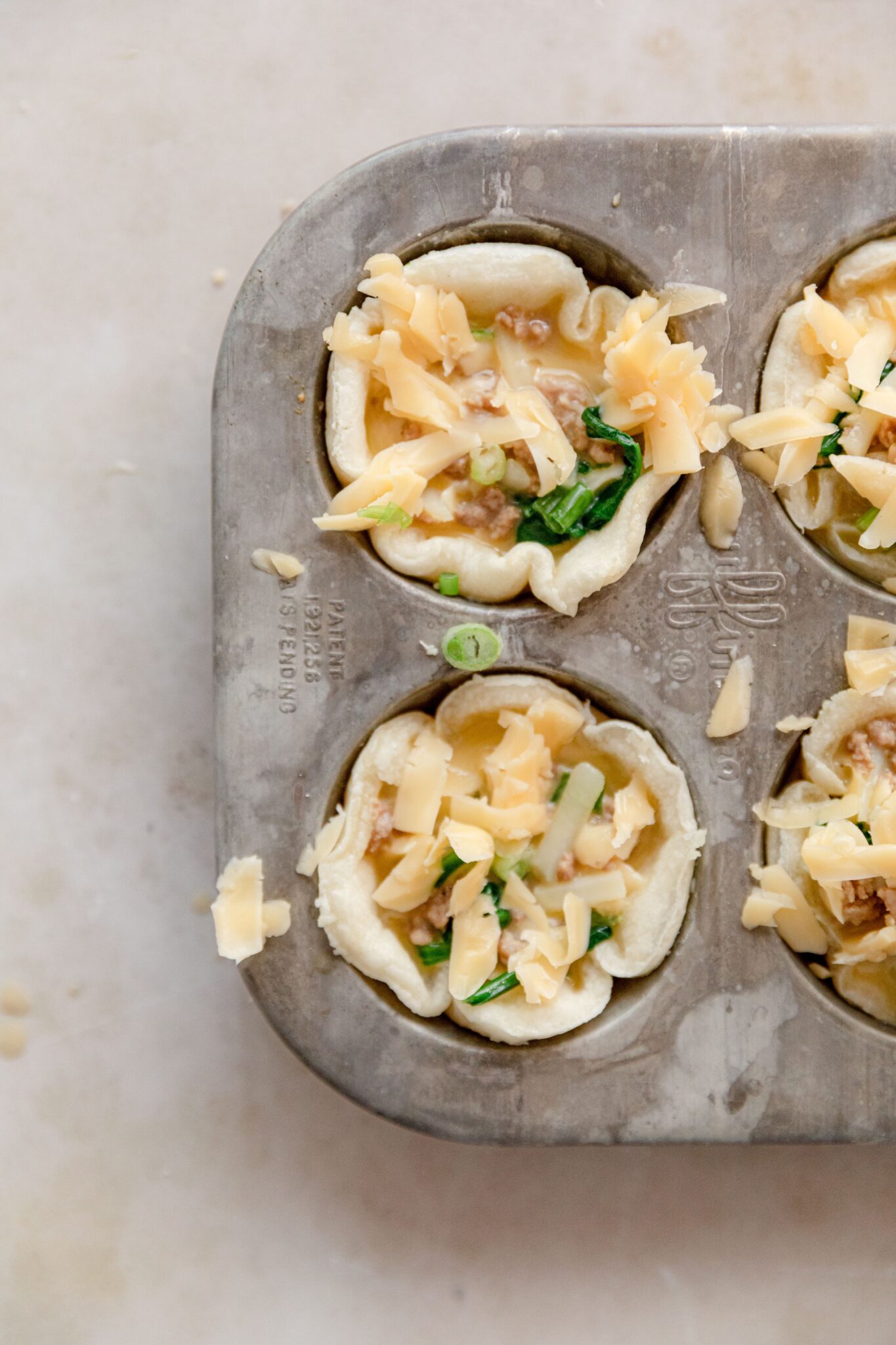 Havarti and Spinach Mini Quiche Make Ahead Breakfast!