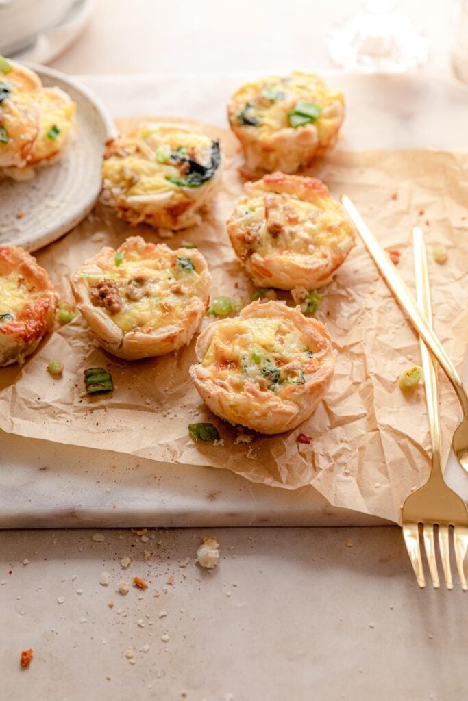 Havarti and Spinach Mini Quiche Make Ahead Breakfast!