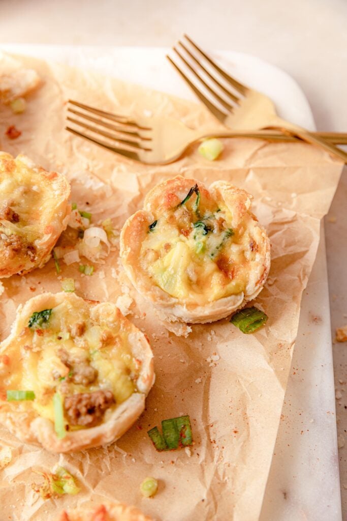 Havarti and Spinach Mini Quiche Make Ahead Breakfast!