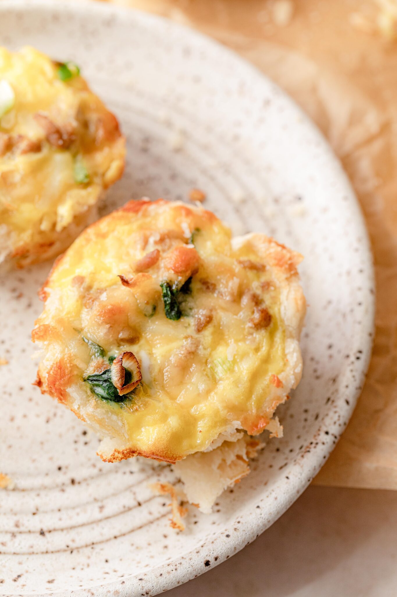 Havarti and Spinach Mini Quiche Make Ahead Breakfast!