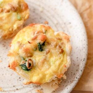 mini quiche on a white plate