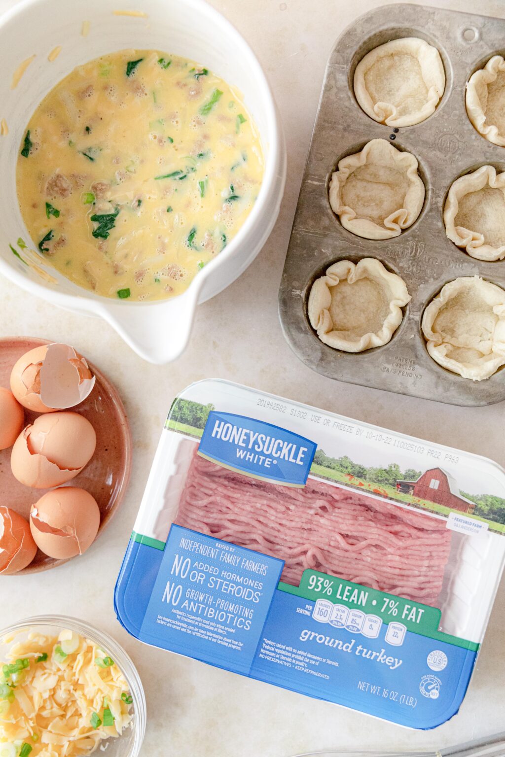 Havarti and Spinach Mini Quiche Make Ahead Breakfast!