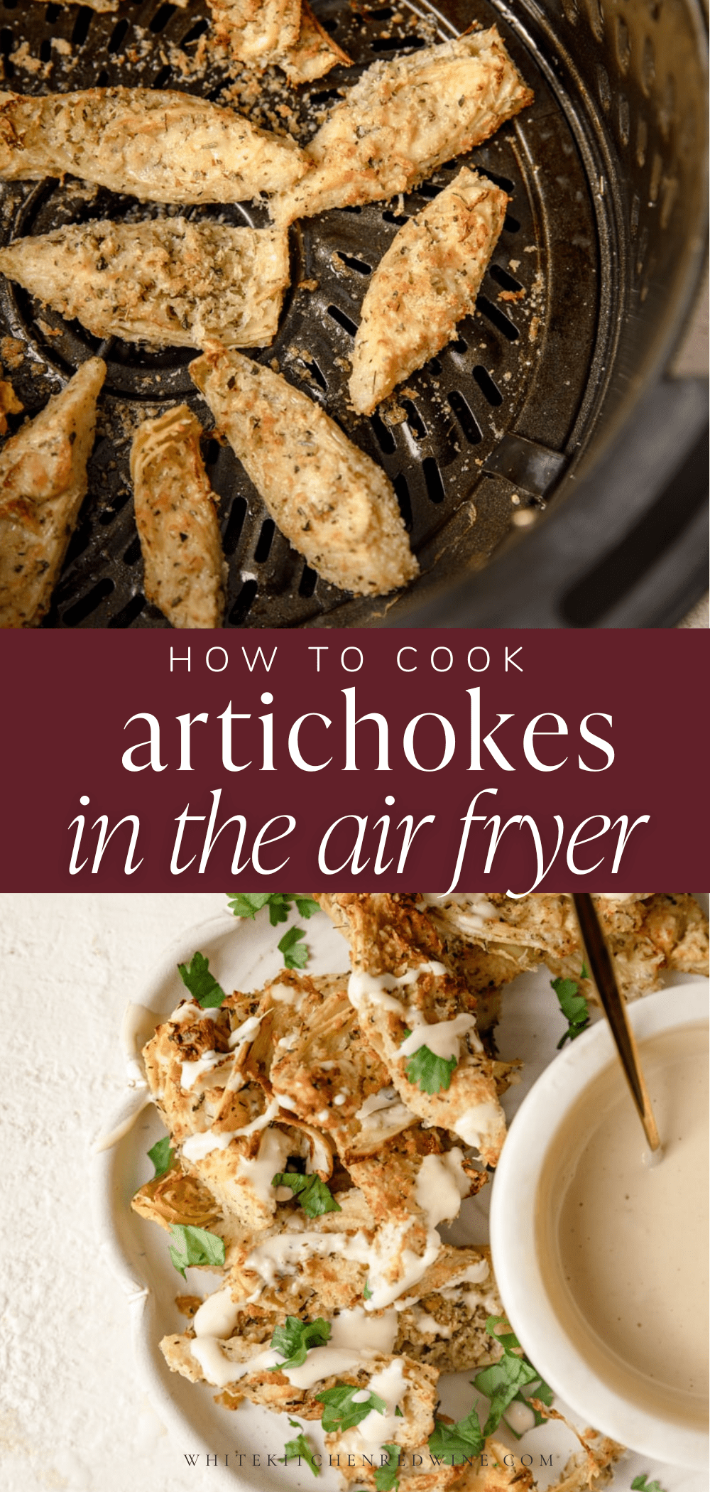 EASY Air Fryer Artichoke Hearts with Garlic Aioli 5 Ingredients!