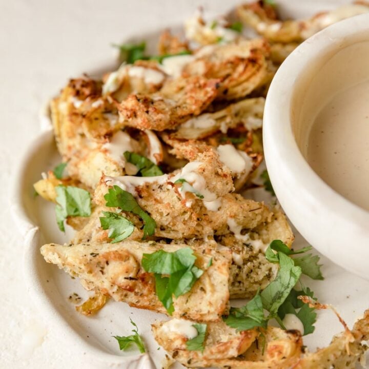 EASY Air Fryer Artichoke Hearts with Garlic Aioli 5 Ingredients!