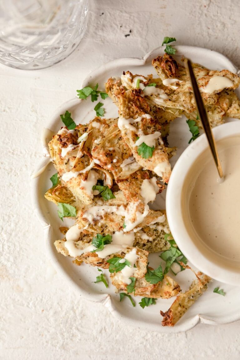 EASY Air Fryer Artichoke Hearts with Garlic Aioli 5 Ingredients!