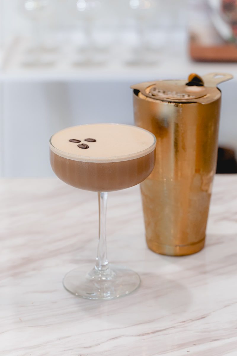 espresso martini with the shaker