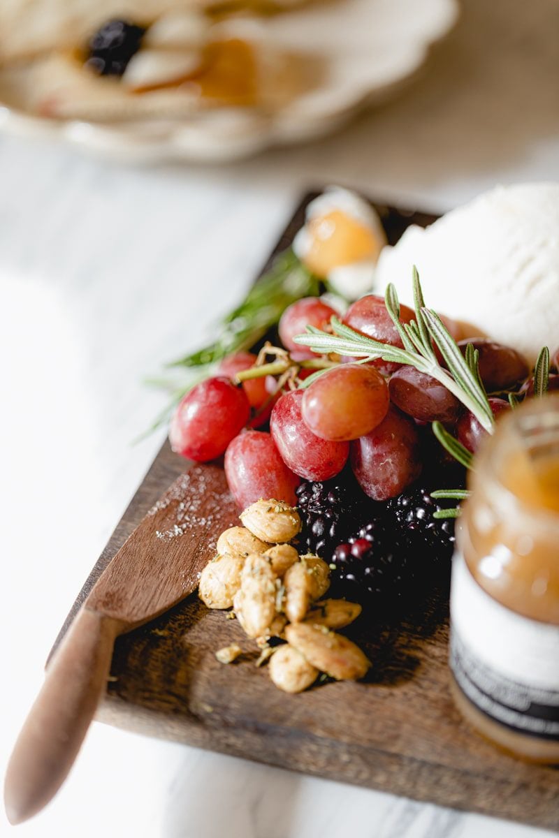 fruit and nuts on a grazing board