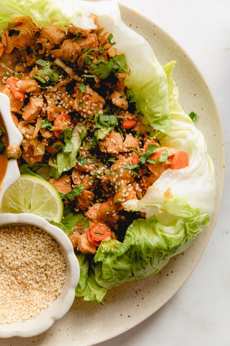 Healthy Chicken Lettuce Wraps | 30 Minute Dinner!