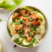 bowl of asian lettuce wraps
