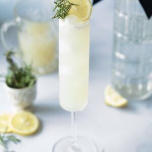 glass of ginger beer lemon cocktail