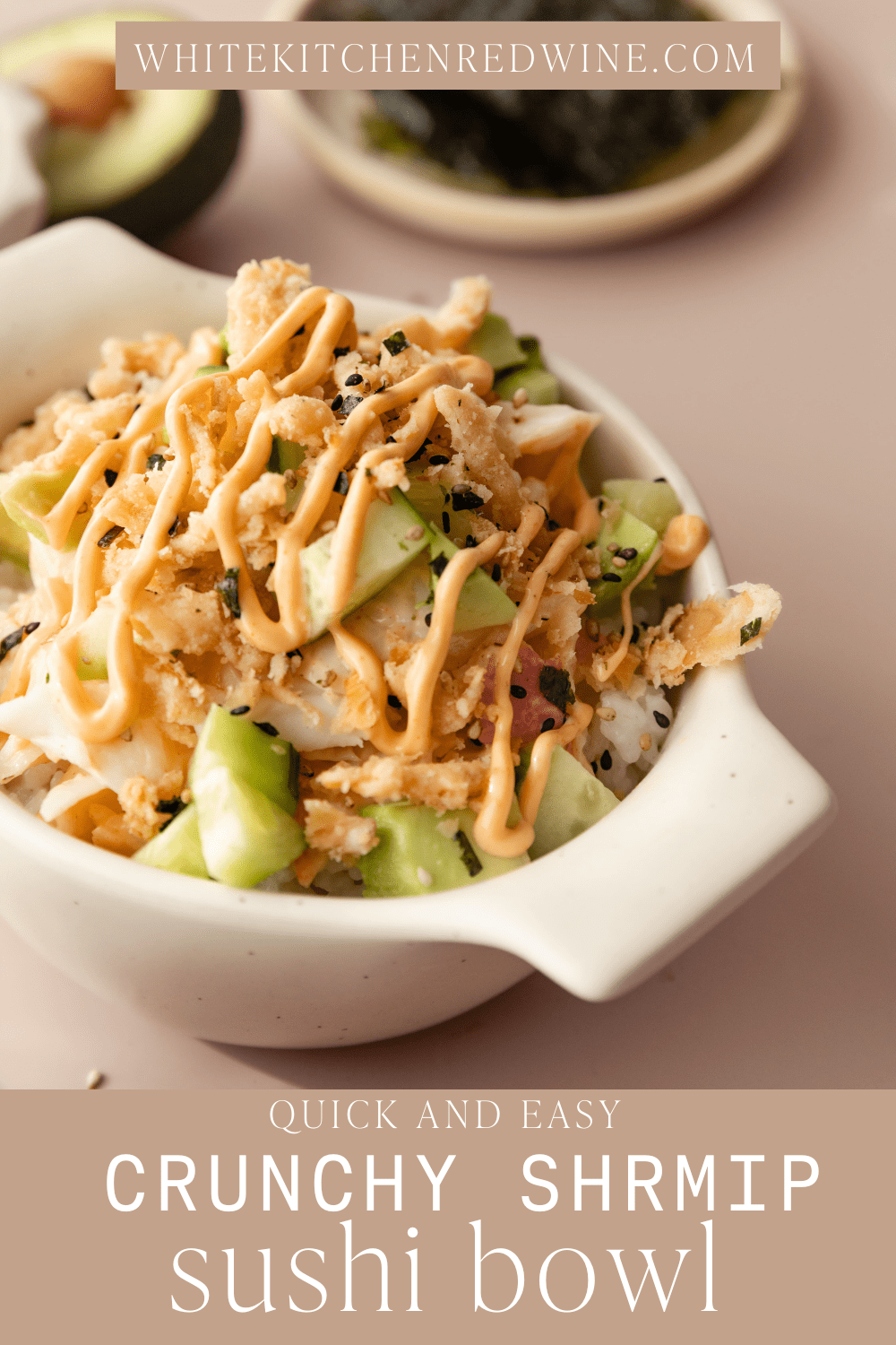 10 Minute Crunchy Shrimp Sushi Bowl - Easy Dinner!