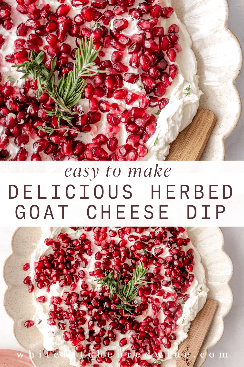 Easy Pomegranate and Herbed Goat Cheese Dip Delicious!