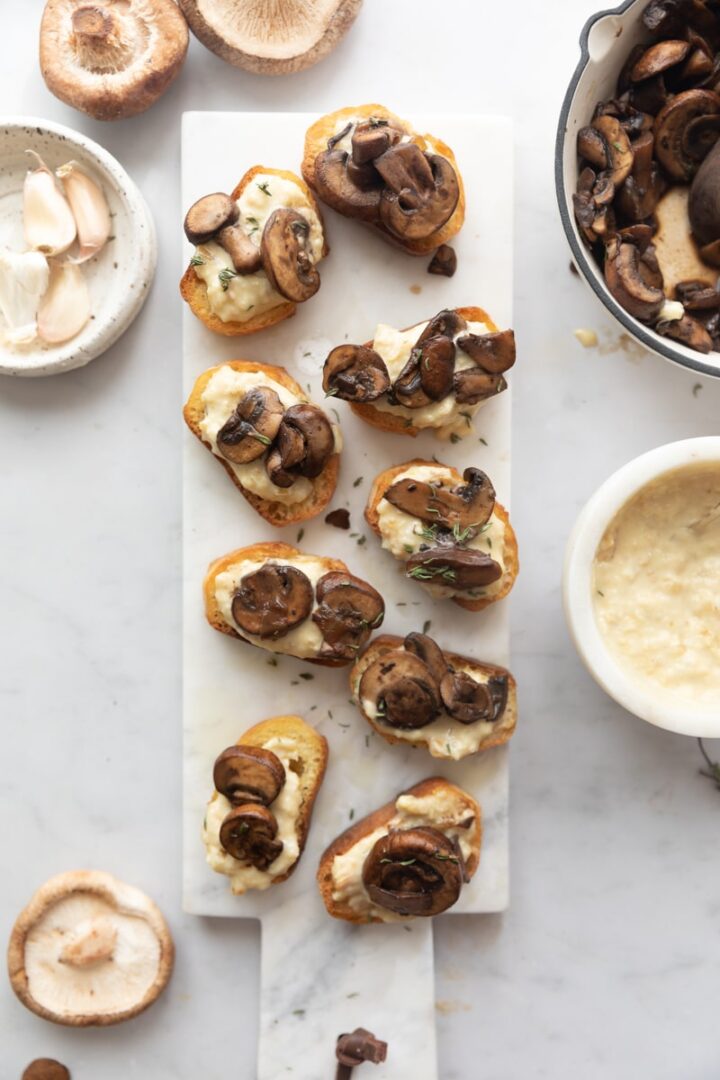 Creamy Parmesan Mushroom Toast Delicious Appetizer!