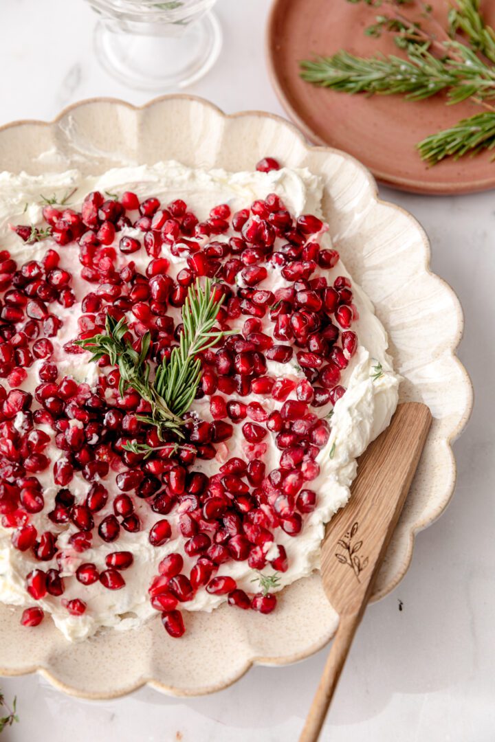 Easy Pomegranate and Herbed Goat Cheese Dip Delicious!