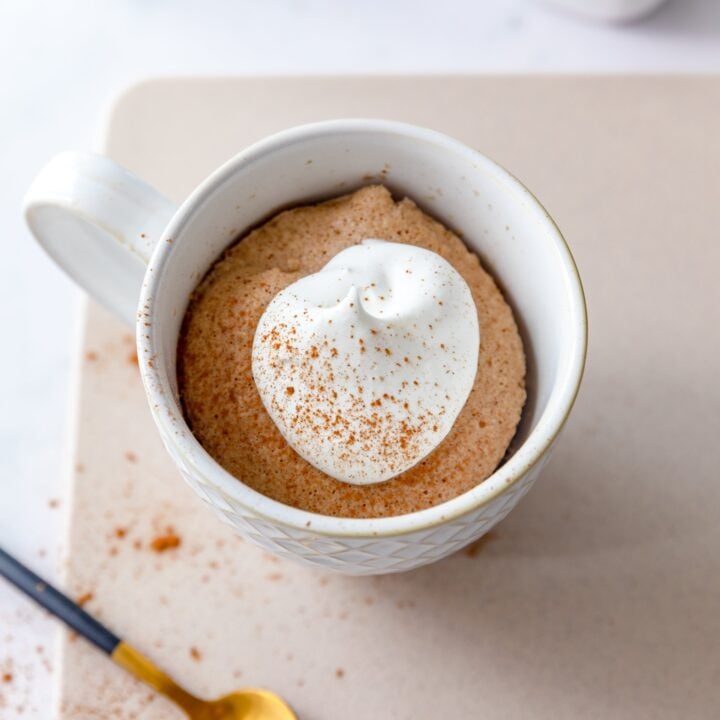The BEST Cinnamon Vanilla Protein Mug Cake Recipe EASY!