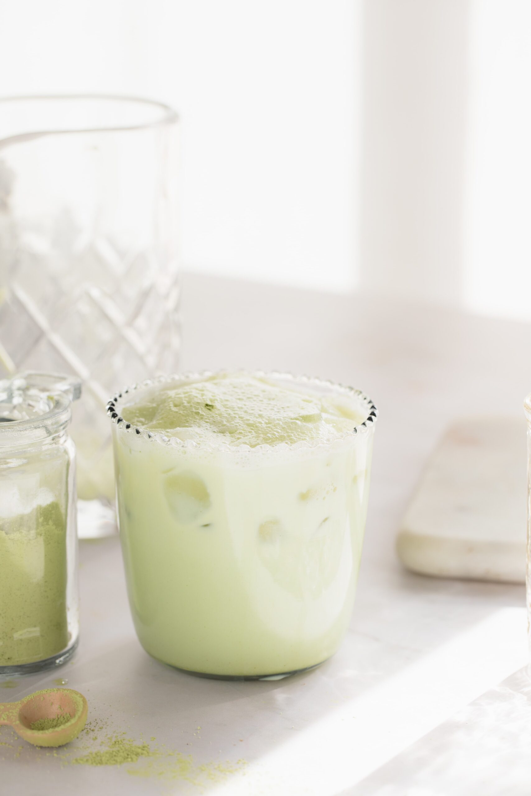 Iced Matcha Club Glass Cup