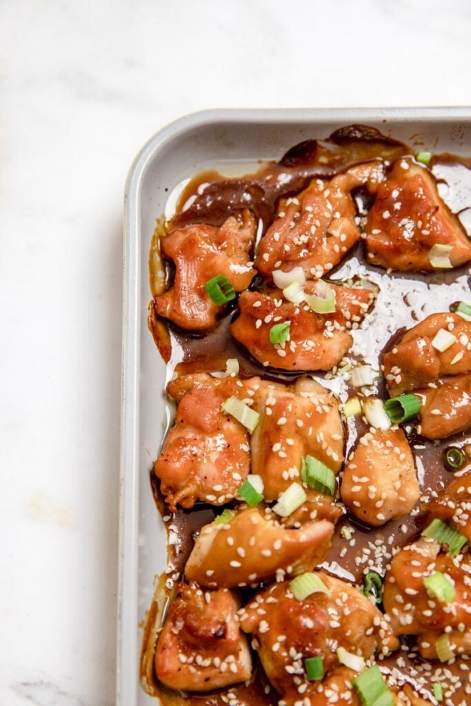 easy-sheet-tray-teriyaki-chicken-bowl-recipe-white-kitchen-red-wine