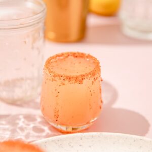 Mexican candy shot with tajin rim