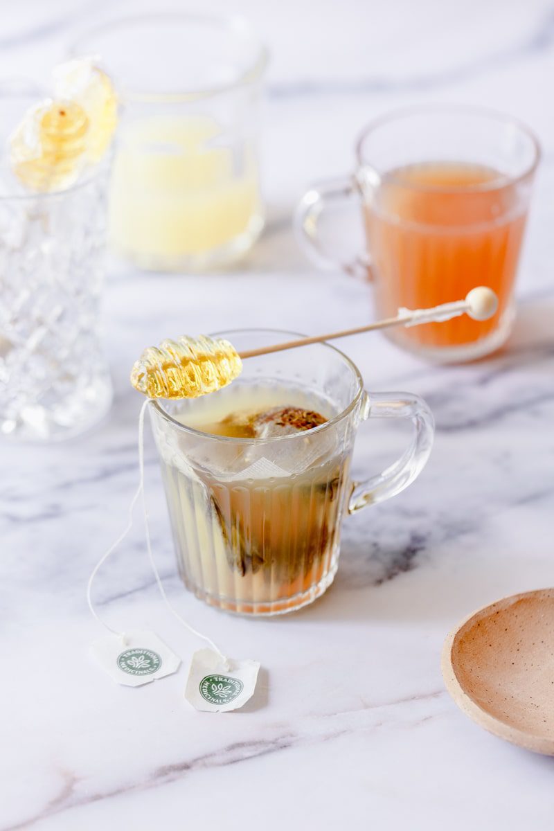 starbucks medicine ball in a glass mug