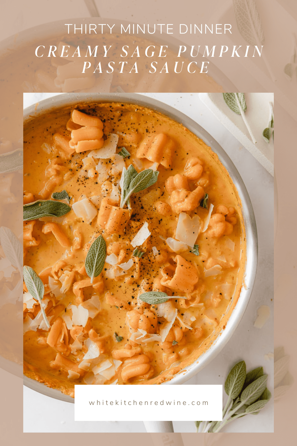 Creamy Sage Pumpkin Pasta Sauce Recipe White Kitchen Red Wine