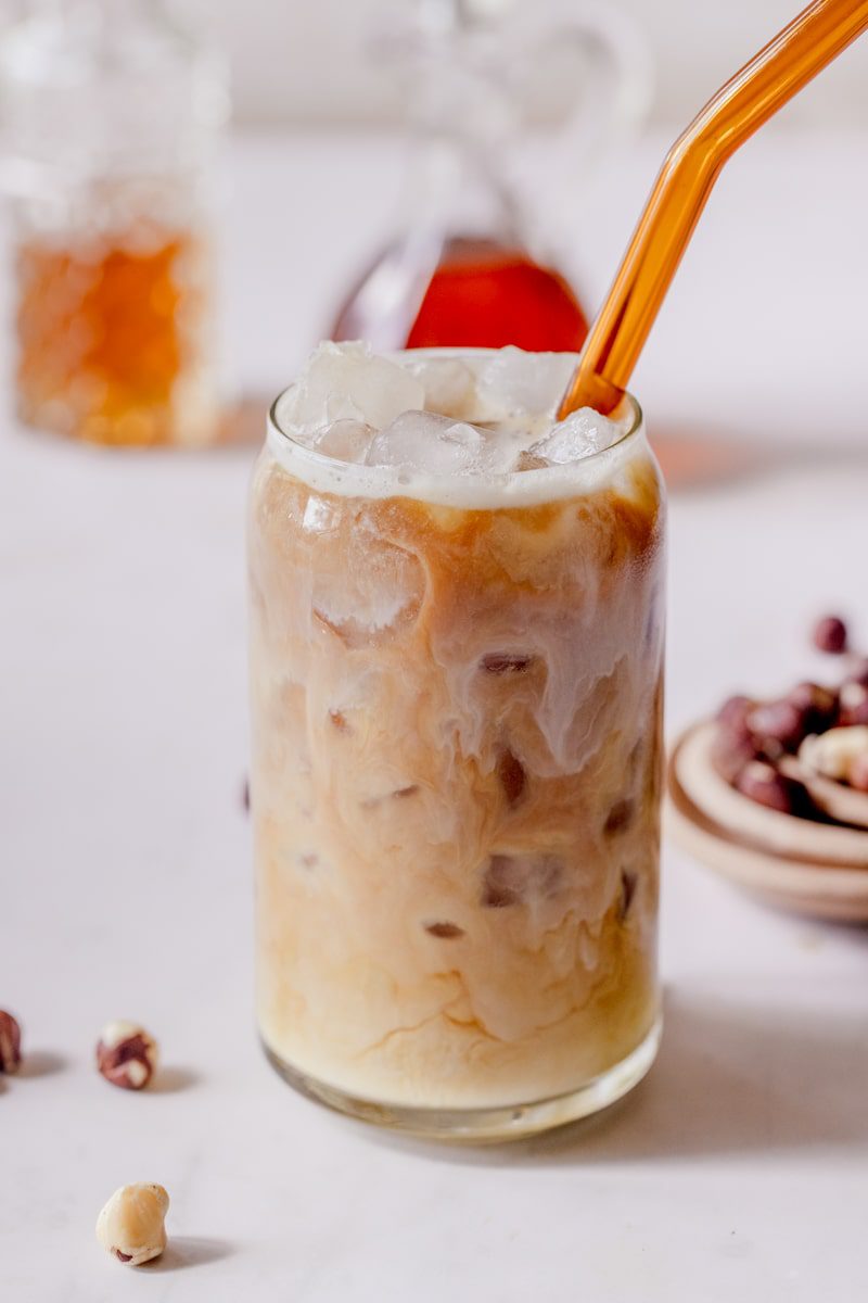 Iced Hazelnut Latte - The Healthful Ideas