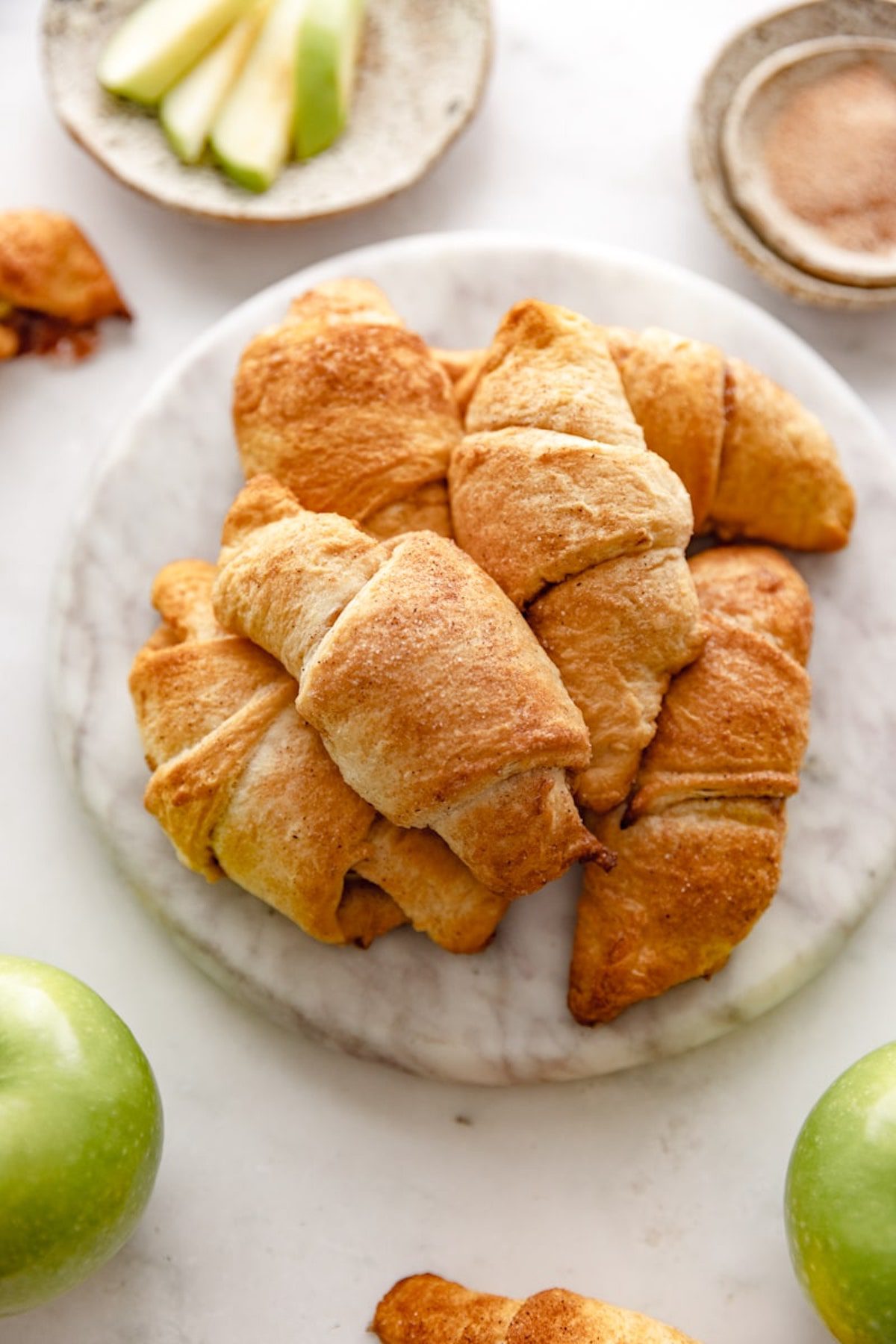 Brown Butter Apple Cheddar Pie Crescent Rolls