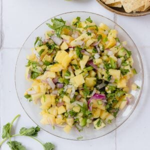 Final plated pico de Gallo.