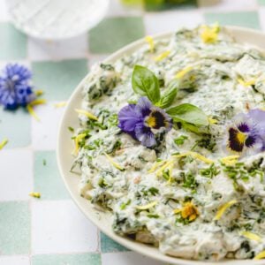 Knorr Vegetable Dip with Edible flowers